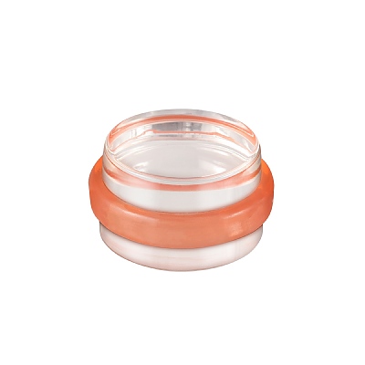 Стопер за врата самозалепващ, прозрачно-оранжев, 932