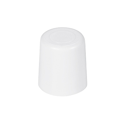 Стопер за врата с капачка, винт и дюбел, 30C бял