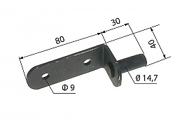 Кука за панта за врата Ф14 черна 30/40/60