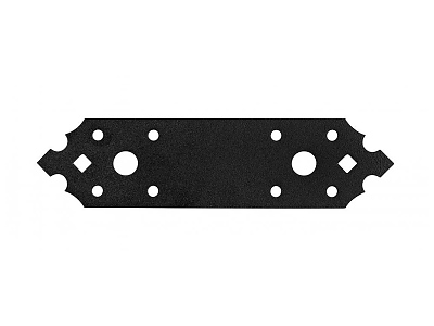 Декоративна права планка 160x40x2.5 черна 