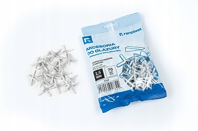 Кръстчета за плочки с държач за 2.5мм фуга - 70бр