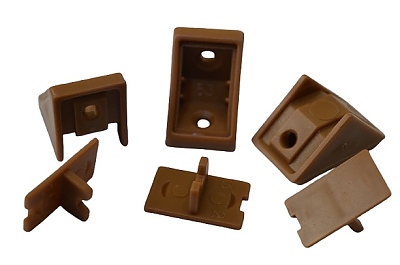 Ъглова сглобка 24х24х20 маслинено кафява 