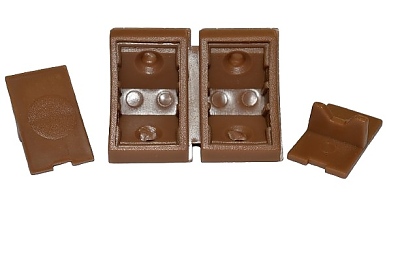 Ъглова сглобка 24x24x42 маслинено кафяво 