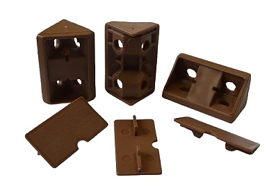 Ъглова сглобка 43x20x20 бледо кафяво