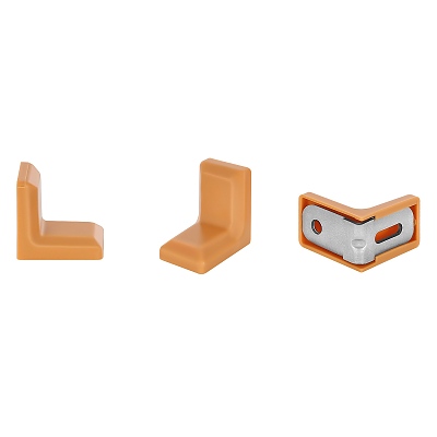 Планка ъглова  26x26x15 с PVC капак тъмна елша 