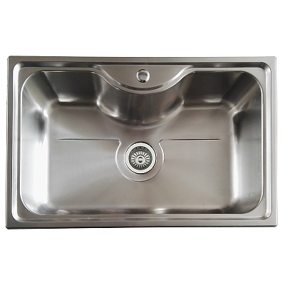 Мивка 800x500x220 INOX 2 корита слети, 0.8mm