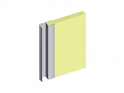Алуминиева кант дръжка за гардеробна врата - 18 mm