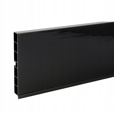 Цокъл 10см PVC 3m , черен гланц