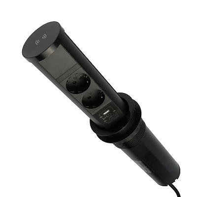 TOWER BOX с безжично зарядно, USB A+C  