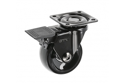 Колелце с лагер сферично, h=64mm Ф50., CALIBRO, черно с стопер №54