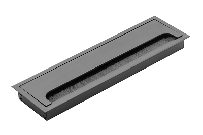 Офис розетка за кабели 80x280, черен мат