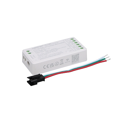 Контролер за адресируеми LED ленти, Wi-Fi + RF, 5–24 V DC, макс. 10 A, до 1024 пикс. 5 в 1 (MONO, CCT, RGB, RGBW, RGB+CCT) 