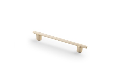 Мебелна дръжка LINEA-160mm, светло драскано злато, №715 