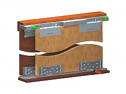 Механизъм за плъзгащи гардеробни врати до 80 кг. SKM-80