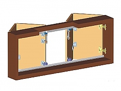 Комплект механизъм за чупещи врати до 60 кг Y-025-1c