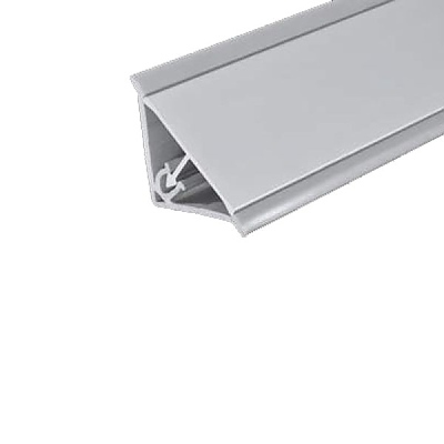 Водобранна алуминиева лайсна, мини, права, сива 15x15x4000 мм